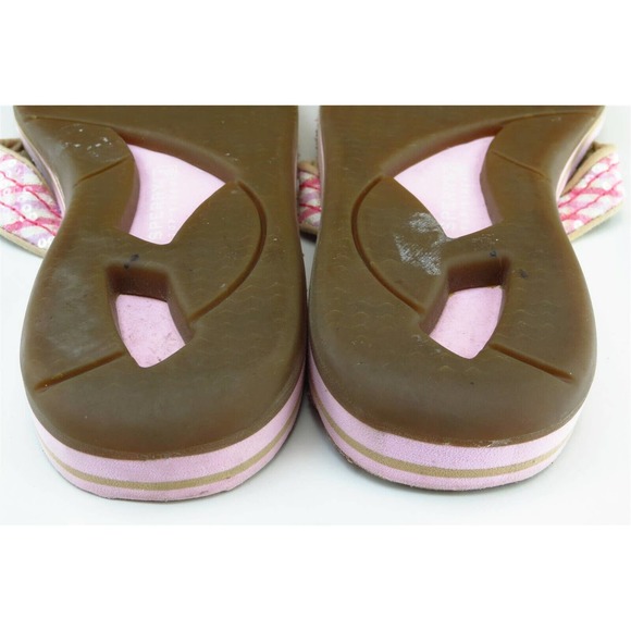 Sperry Top-Sider Sz 9 M Brown Flip Flop Fabric Women‎ Sandals - Picture 6 of 7